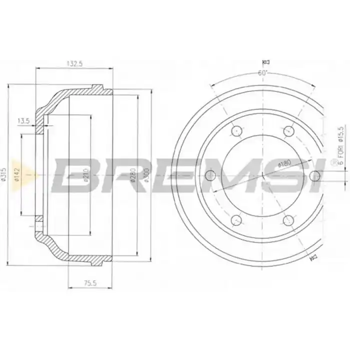 Ultime Pezzi Tamburo Freno Posteriore Ford Transit Autobus (fd Fb Fs Fz Fc ) Cr5625 4041430 Bremsi