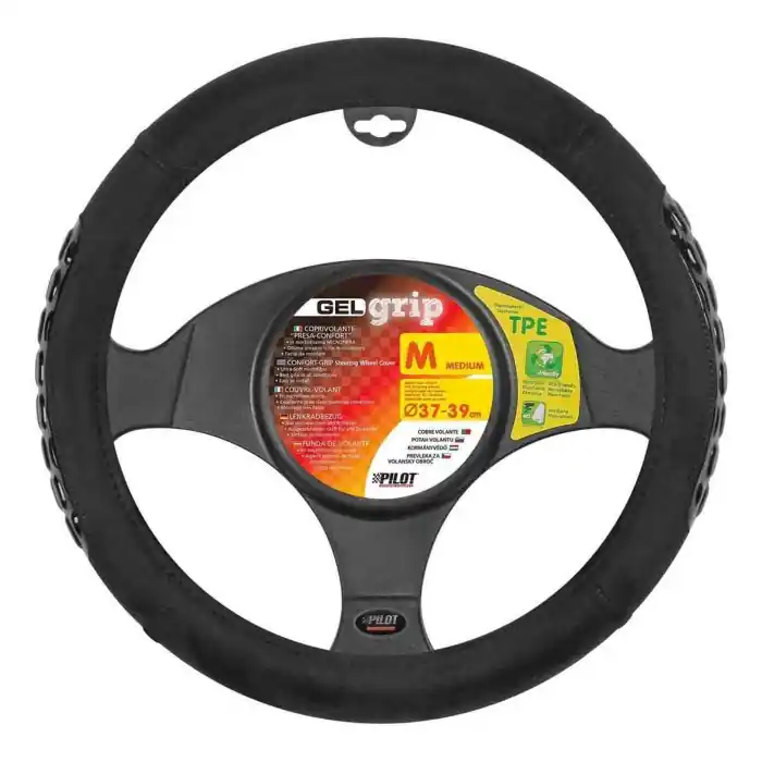Soddisfatti O Rimborsati Gel Grip Coprivolante In Microfibra M Ø 37/39 Cm Nero Coprivolanti In Microfibra Coprivolanti