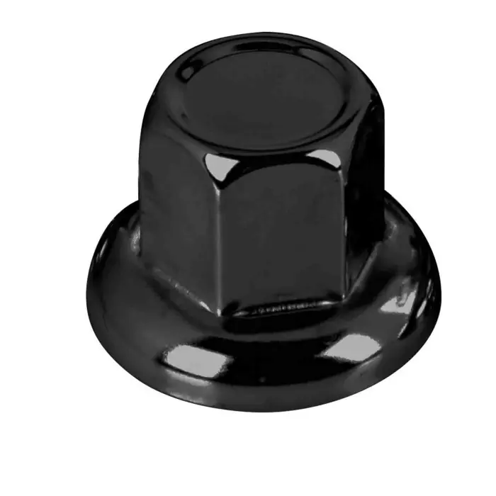 American Set 40 Copribulloni Testa Piatta In Acciaio Inox Ø 32 Mm Nero American Black Copribulloni Camion Nuova Collezione