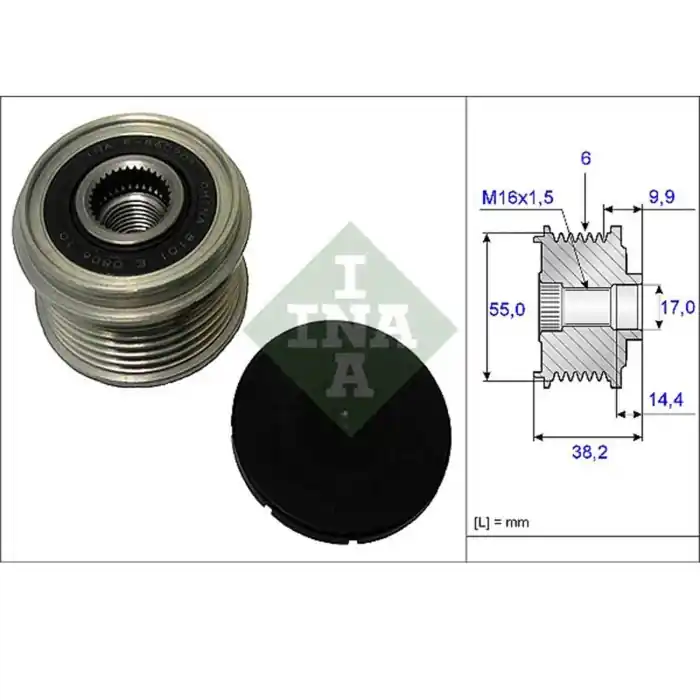 Dispositivo ruota libera alternatore 535 0216 10 SCHAEFFLER INA per HYUNDAI KIA Soddisfatti O Rimborsati