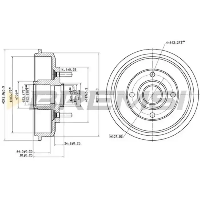Kit Tamburi Freno Posteriore 94022500 FORD Focus Focus Turnier Focus Tre Volumi Focus Cassone/Furgonato/Promiscuo Non Perdere