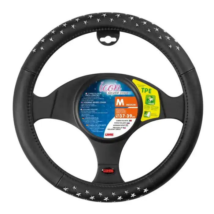 Icon Coprivolante In Skeentex M Ø 37/39 Cm Argento Coprivolanti In Skeentex Coprivolanti Nuova Collezione