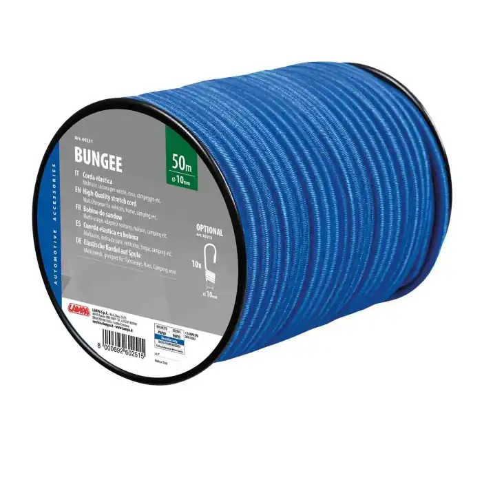 Corda Elastica In Bobina Ø 10 Mm 50 M Blu Corde Elastiche E Funi Portabiciclette Direttamente Dal Produttore