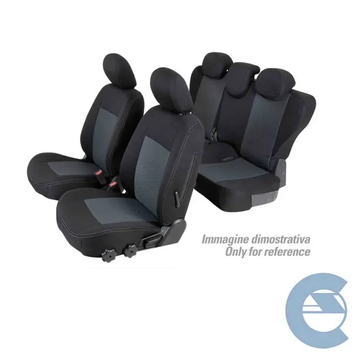 Set Coprisedili Superior Nero/grigio Renault Kangoo Serie 30000 Coprisedili Su Misura Qa30129f Esclusivo