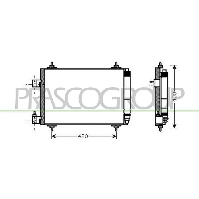 Condensatore Per Citroen C5 Dal 2004 Al 2007 Ultimissimo Modello
