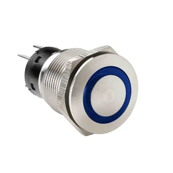 Occasione Interruttore A Pulsante Con Spia A Led 12/24v Blu Interruttori E Relè Cablaggio Elettrico
