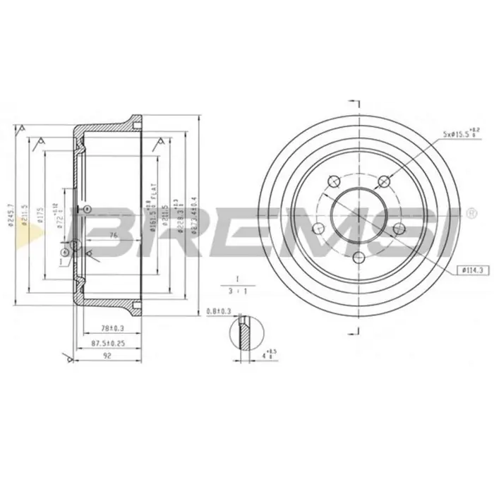 Tamburo Freno Posteriore Jeep Cherokee Cr5743 52005350 Verniciato Bremsi Offerta Del Giorno