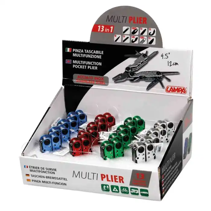 Acquista Ora Multi Pliers Pinze Tascabili Multifunzione 13 In 1 Espositore 16 Pz Multi Tools Multi Tools