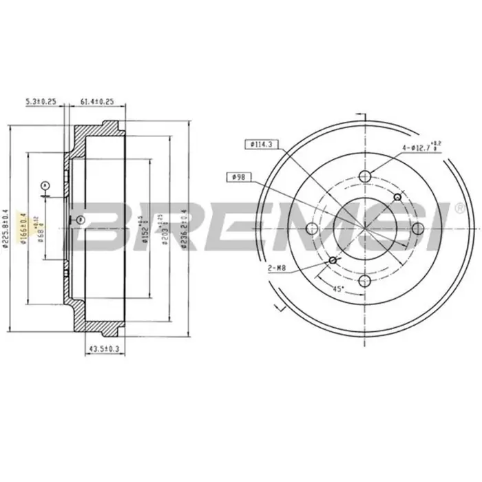 Tamburo Freno Posteriore Nissan Almera Ii Hatchback Cr5752 43200-95f0a Verniciato Bremsi Promozione Esclusiva
