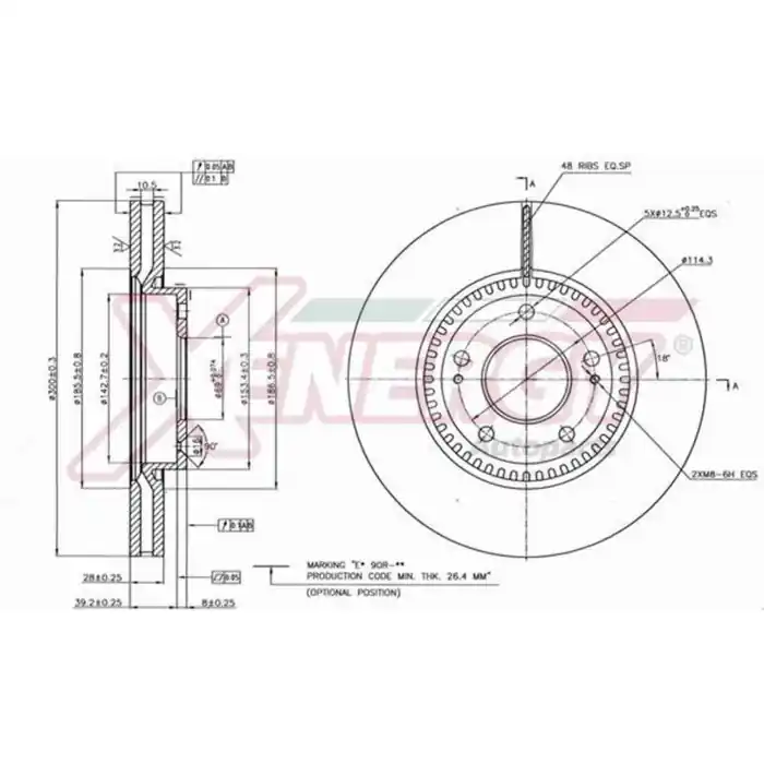 Coppia Dischi Freno X602609 AP XENERGY per HYUNDAI KIA Subito Disponibile