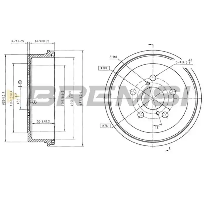 Ultime Pezzi Tamburo Freno Posteriore Toyota Celica Coupú Cr5770 42431-20190 Verniciato Bremsi
