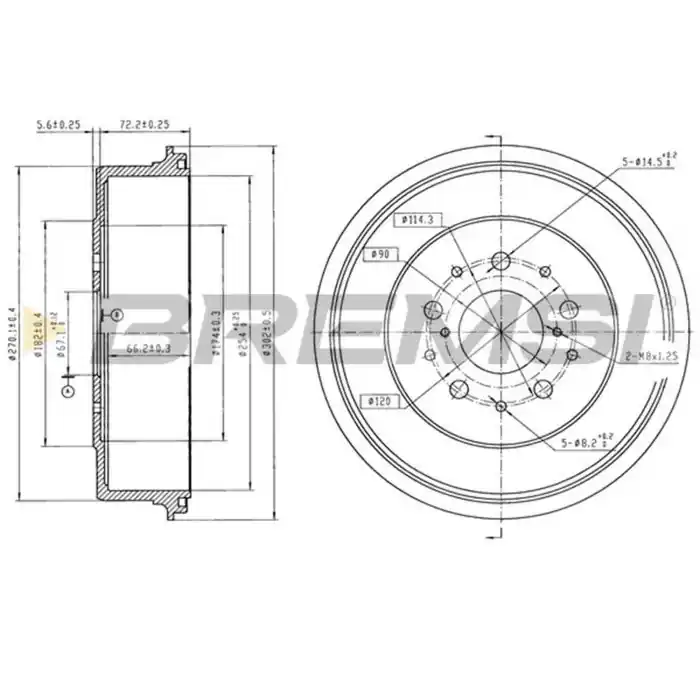 Prezzo Di Fabbrica Tamburo Freno Posteriore Volkswagen Taro Cr5771 Verniciato Bremsi