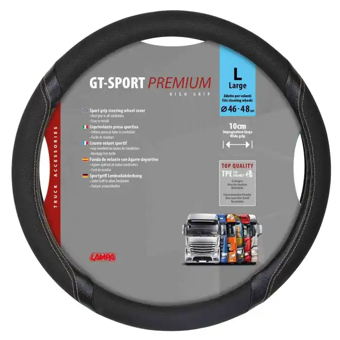 Popolare Gt Sport Coprivolante In Skeentex L Ø 46/48 Cm Nero/beige Coprivolanti In Skeentex Coprivolanti