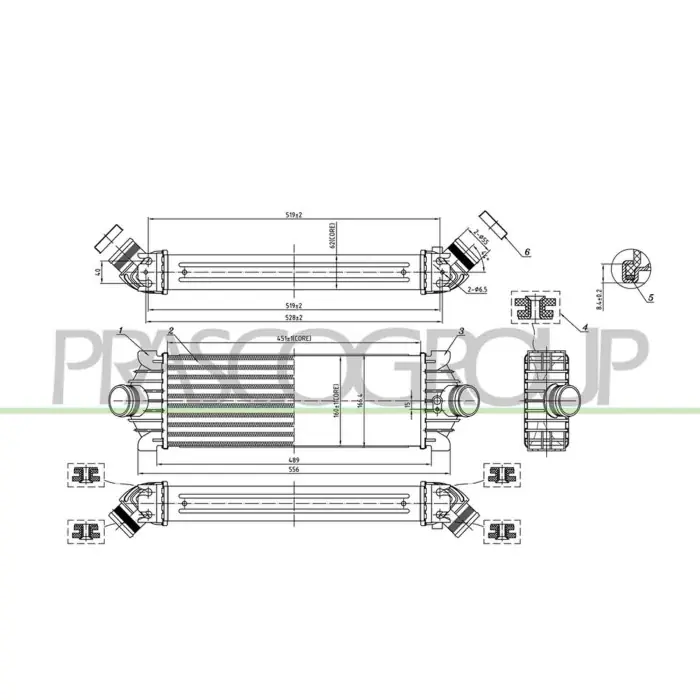 Intercooler Per Ford Transit (ttg) Dal 2014 Al 2019 Offerta Limitata