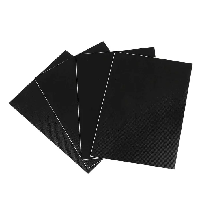 Occasione Imperdibile Set 4 Pezze Adesive Per Teloni Camion Nero Carrozzeria