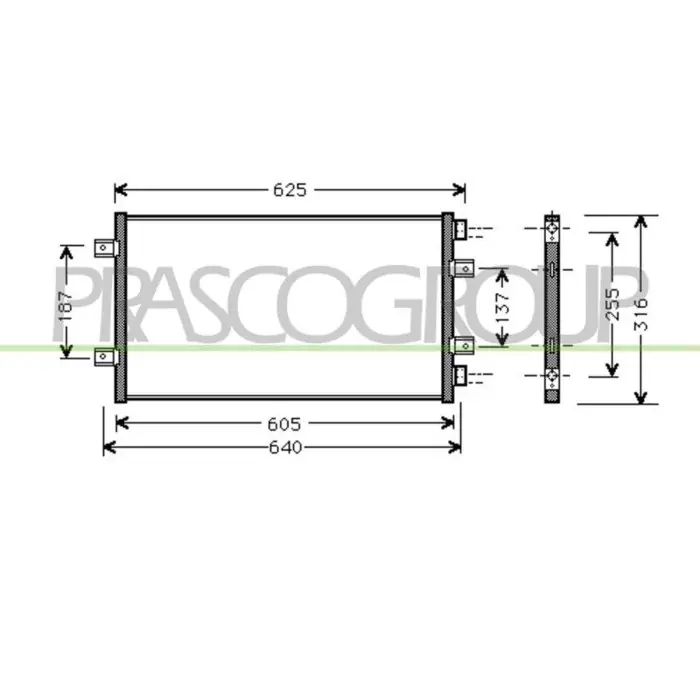 Condensatore Per Fiat Punto Dal 1999 Al 2003 Nuovo Arrivo