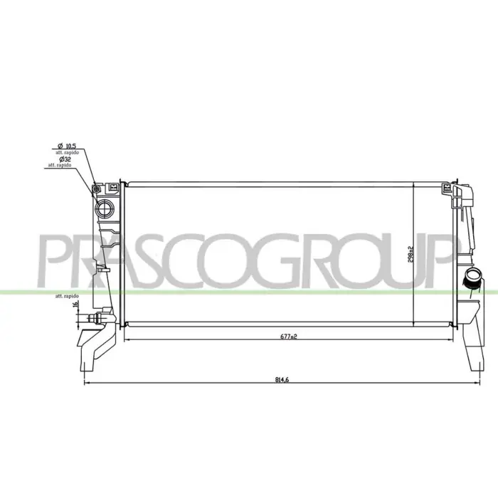 Super Prezzo Radiatore Per Bmw 2 Series - F45 / F46- Active/gran Tourer Dal 2014 Al 2018