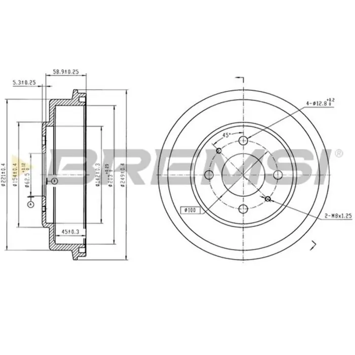 Offerta Lampo Tamburo Freno Posteriore Hyundai Accent Ii Cr5840 58411-25201 Verniciato Bremsi