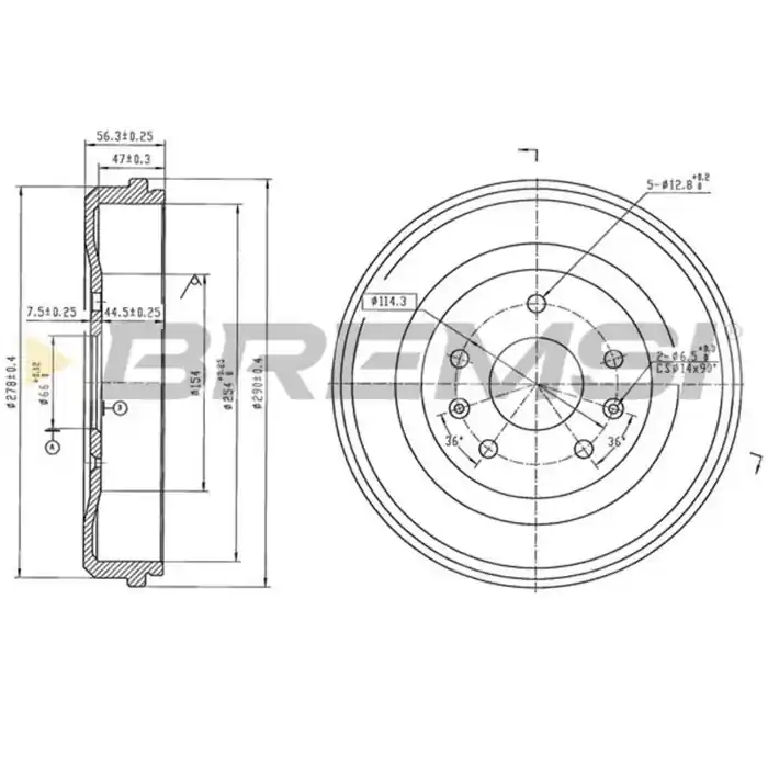 Tamburo Freno Posteriore Land Rover Freelander Cr5854 Sdc100110 Verniciato Bremsi Ultimissimo Modello