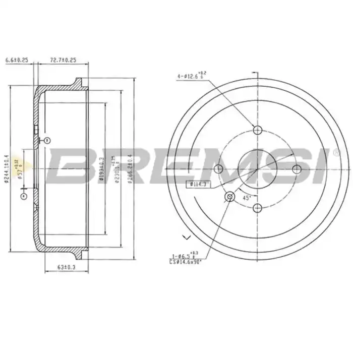 Non Perdere Kit Tamburi Freno Posteriore DAEWOO Rezzo Verniciato