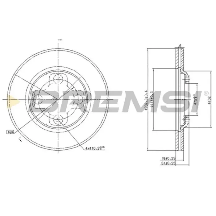 Disco Freno Posteriore 92047000 Mazda 323 Iii 323 Iii Hatchback 323 Iii Station Wagon 929 Ii 323 Ii 323 Ii Hatchback Solo Oggi