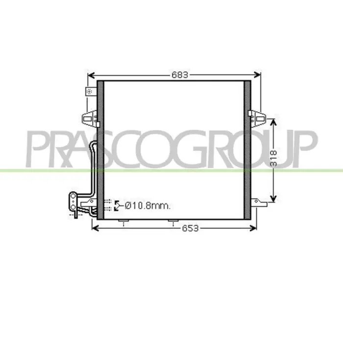 Prezzo Scontato Condensatore Per Mercedes R Class (w251) Dal 2005 Al 2010