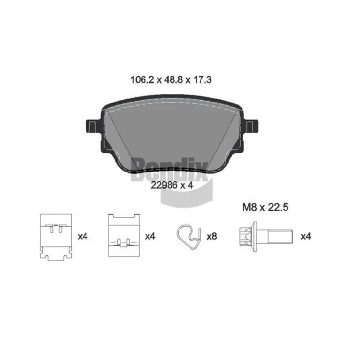 Prezzo Scontato Kit pastiglie freno, Freno a disco BPD2348 BENDIX BRAKING per MERCEDES-BENZ