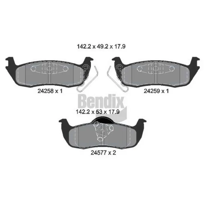Kit pastiglie freno, Freno a disco BPD2115 BENDIX BRAKING per JEEP Spedito Oggi