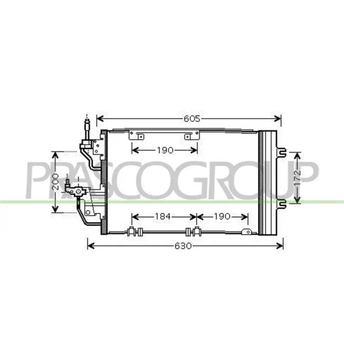 Condensatore Per Opel/vauxhall Astra H (a04) Dal 2004 Al 2006 Popolare