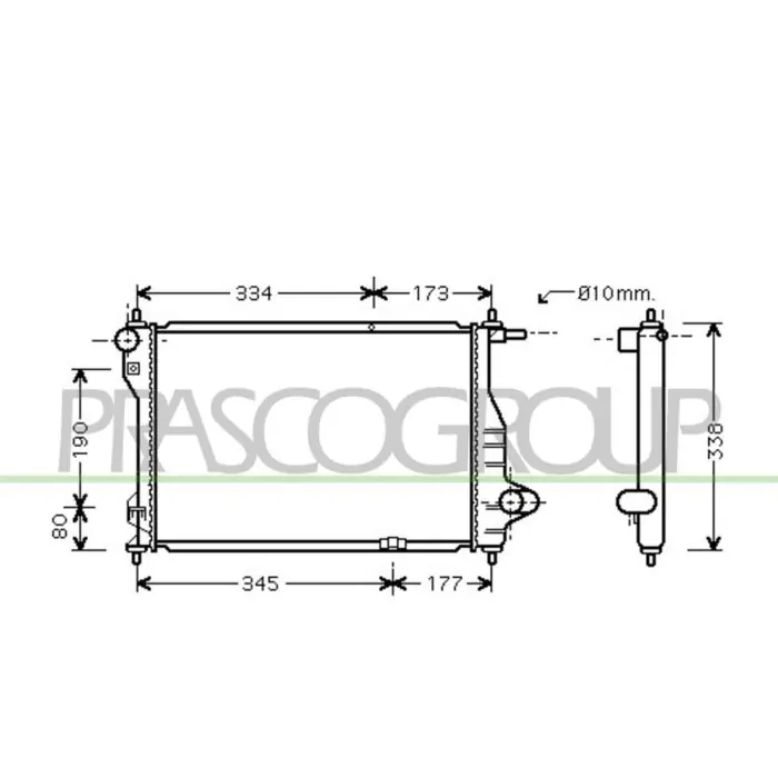 Super Prezzo Radiatore Per Chevrolet/daewoo Matiz Dal 2005 Al 2007