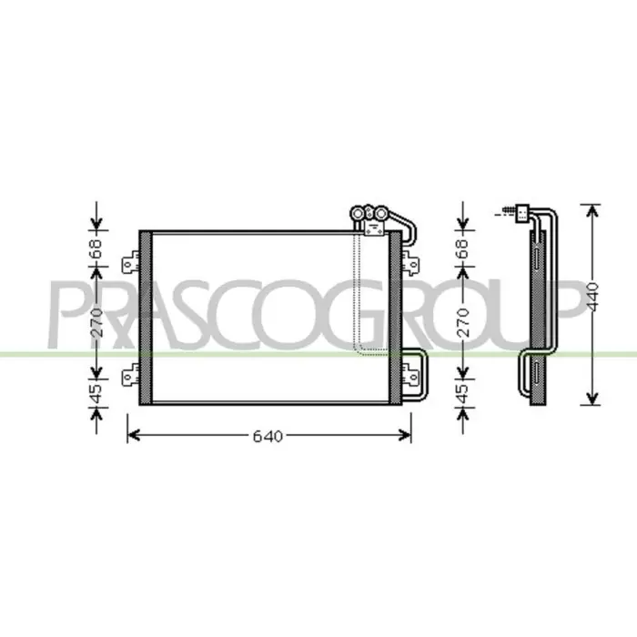 Condensatore Per Renault Megane Dal 1996 Al 1999 Professionale