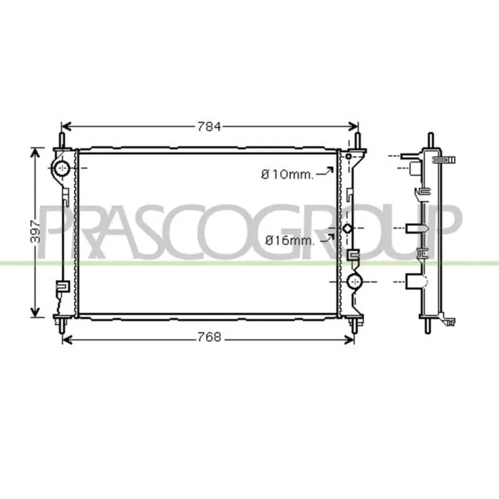 Radiatore Per Ford Transit/tourneo - Connect Dal 2003 Al 2006 Compra Adesso