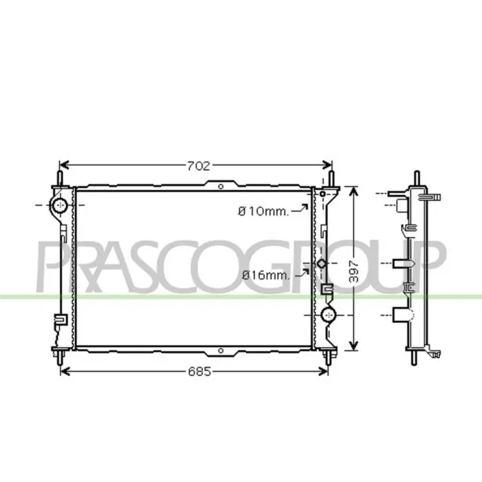 Vendita Finale Radiatore Per Ford Transit/tourneo - Connect Dal 2003 Al 2006