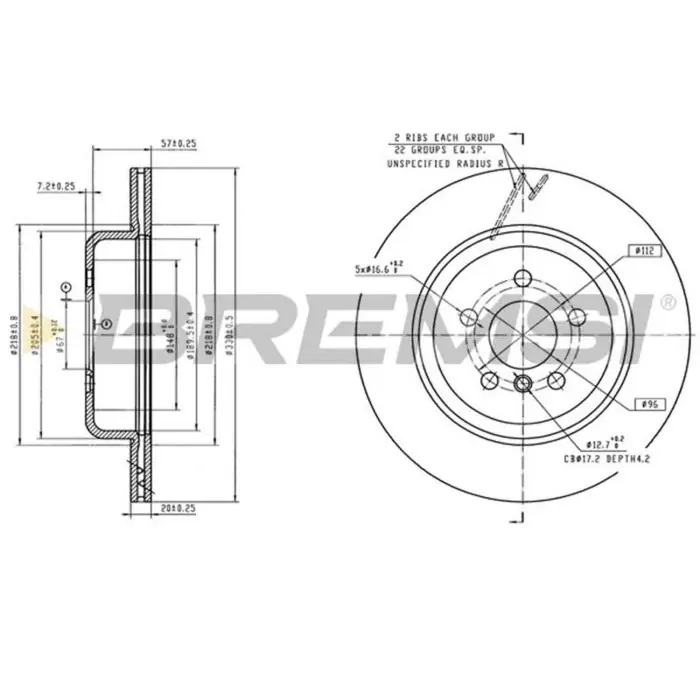 Economico Disco Freno Posteriore 09d90313 Bmw 7