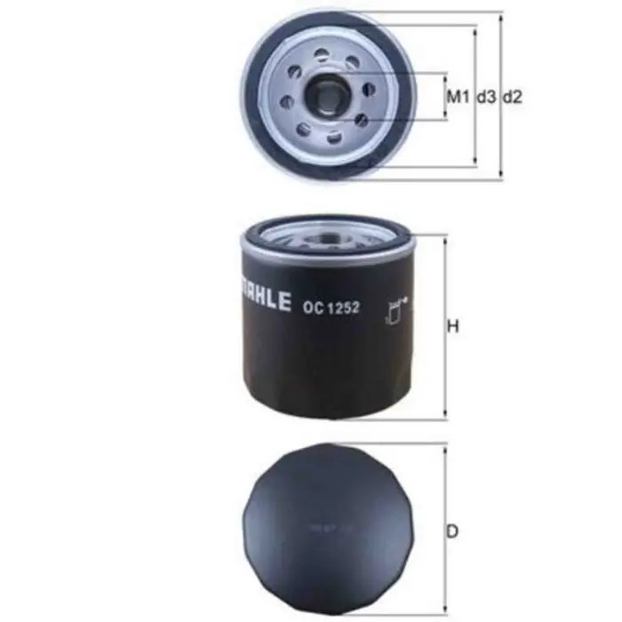 Filtro olio OC 1252 KNECHT per PEUGEOT CITROEN FORD LAND ROVER Compra Adesso