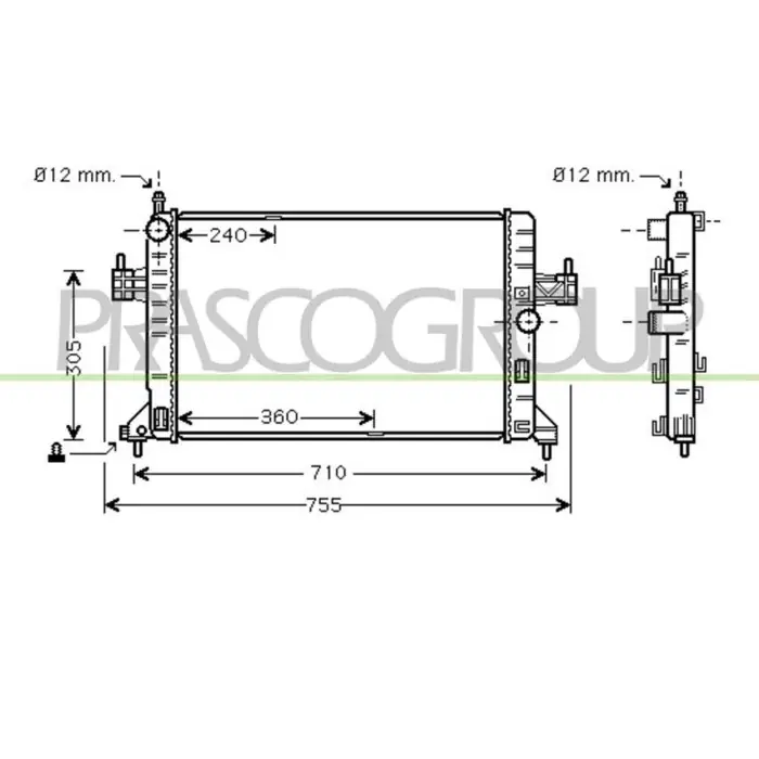 Radiatore Per Opel/vauxhall Corsa C Dal 2000 Al 2003 Promozione