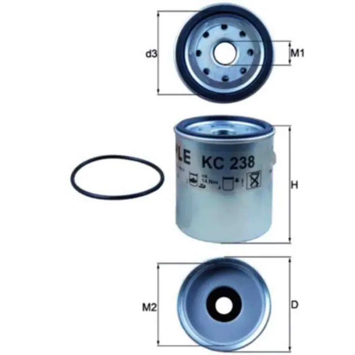 Nuova Collezione Filtro carburante KC 238D KNECHT per JEEP CHRYSLER