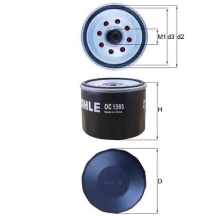 Reso Gratuito Filtro olio OC 1565 KNECHT per FORD KIA