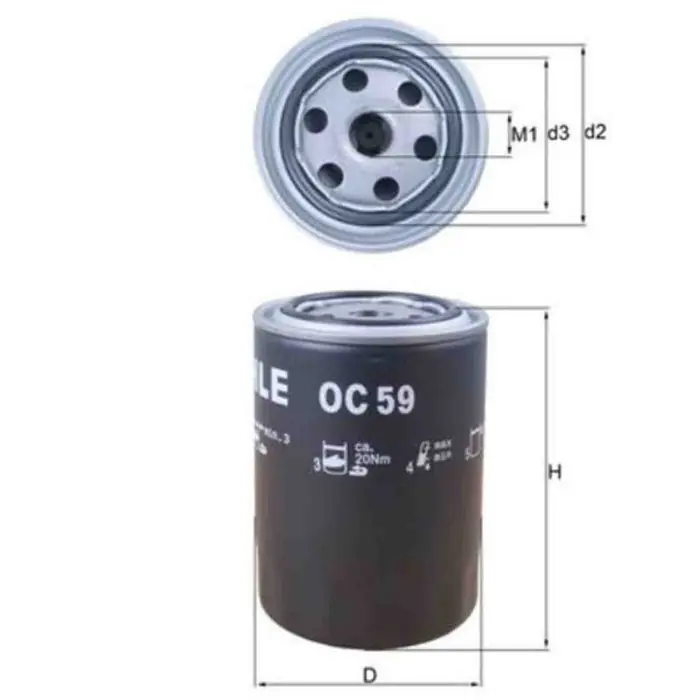 Filtro olio OC 59 KNECHT per FORD TOYOTA OPEL FIAT NISSAN PORSCHE ALFA ROMEO TVR Super Prezzo