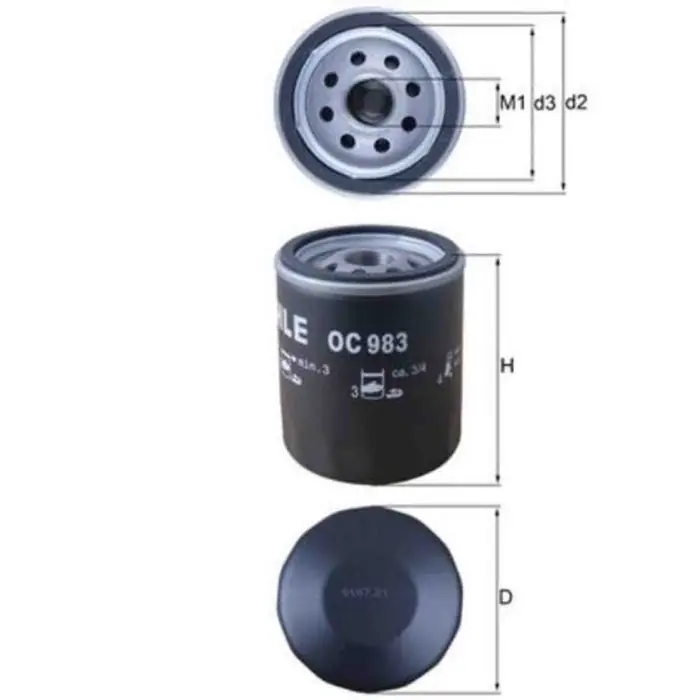 Saldi Filtro olio OC 983 KNECHT per CITROEN FIAT ALFA ROMEO LANCIA INNOCENTI