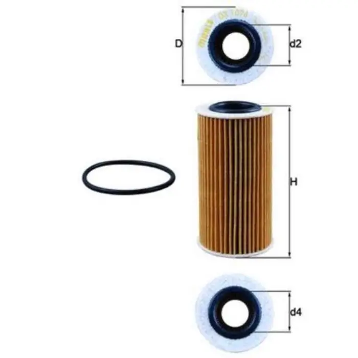 Solo Oggi Filtro olio OX 1076D KNECHT per AUDI VW