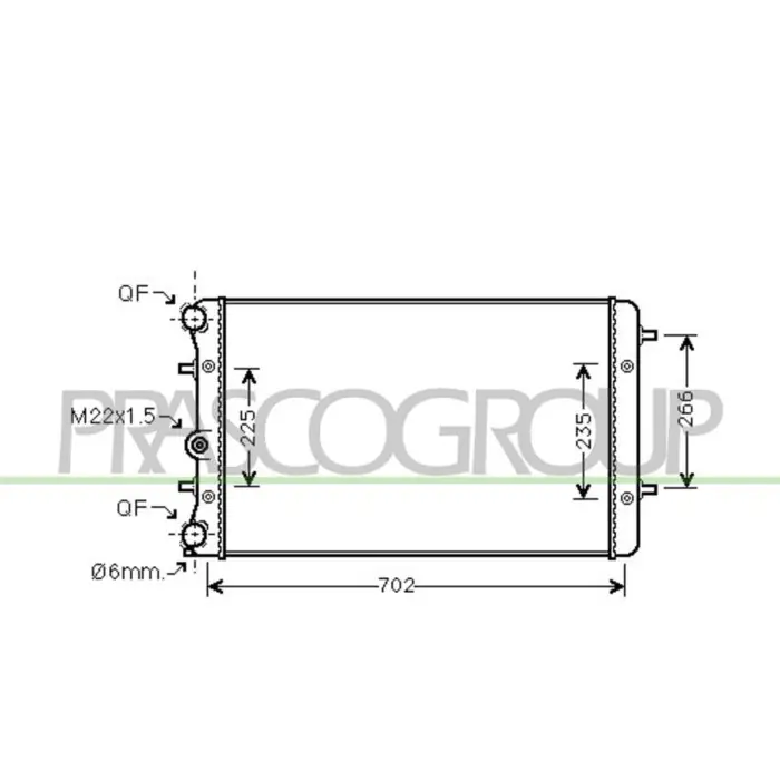 Più Venduto Radiatore Per Volkswagen New Beetle Dal 1998 Al 2005