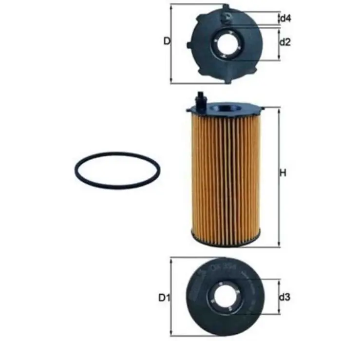 Economico Filtro olio OX 354D KNECHT per JEEP DODGE