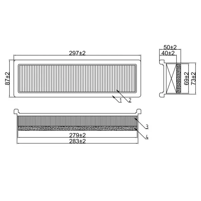 Filtro Aria Peugeot 106 I Fa1597 1444a2 Cartuccia Filtro Bremsi Bestseller