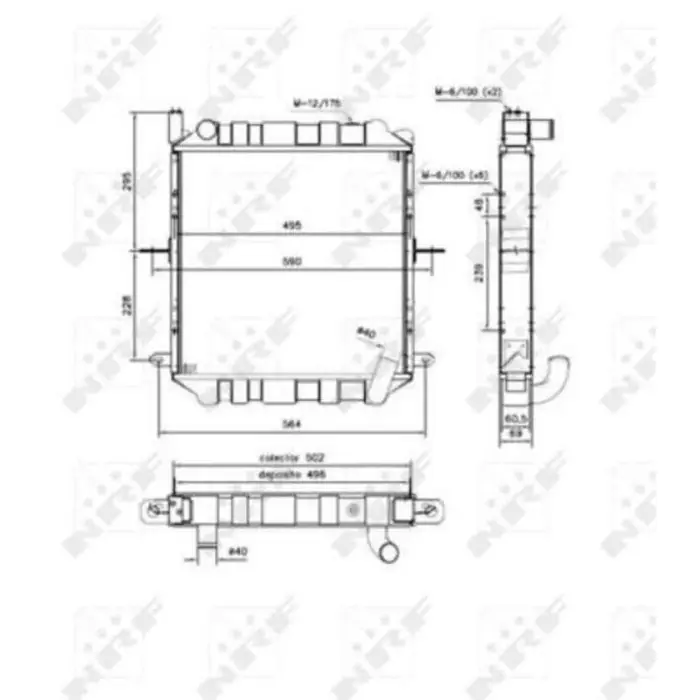 Subito Disponibile Radiatore, Raffreddamento motore 52244 NRF per NISSAN