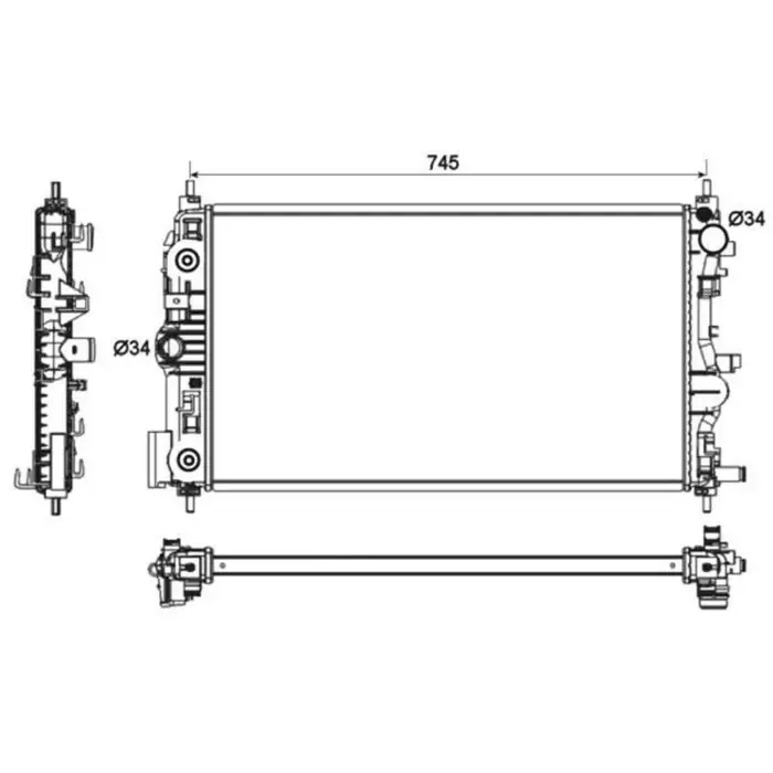 Radiatore, Raffreddamento motore 53131 NRF per OPEL CHEVROLET Promo Stagionale