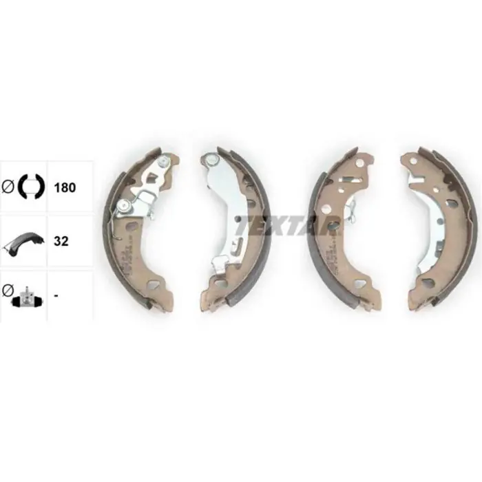 Kit ganasce freno 91061000 TEXTAR per FIAT Saldi